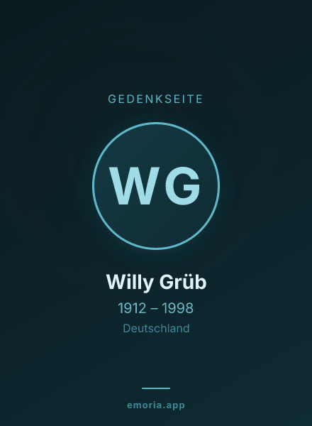 Gedenkportrait von Willy Grüb