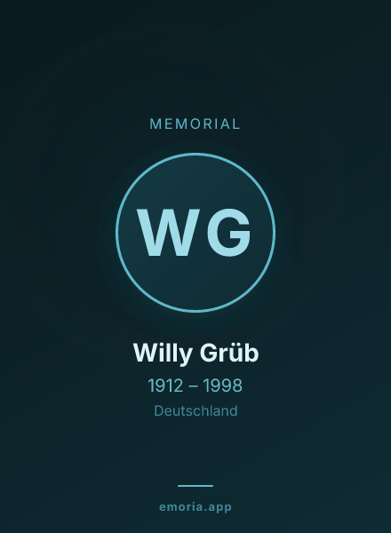 Memorial portrait of Willy Grüb