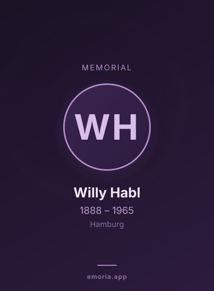 Memorial portrait of Willy Habl