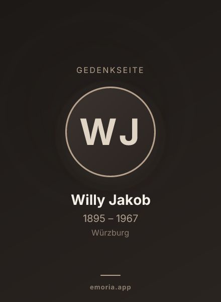 Gedenkportrait von Willy Jakob