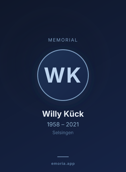 Memorial portrait of Willy Kück
