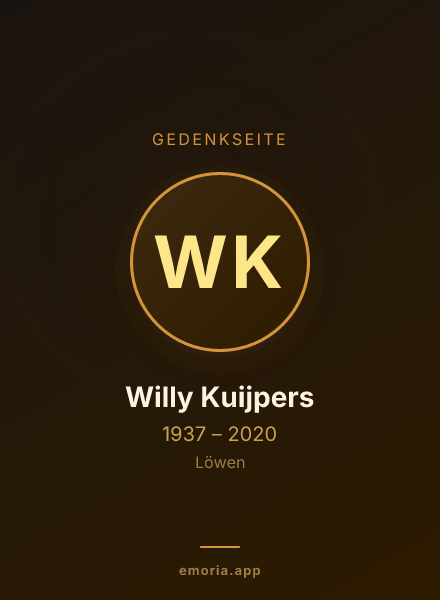 Gedenkportrait von Willy Kuijpers
