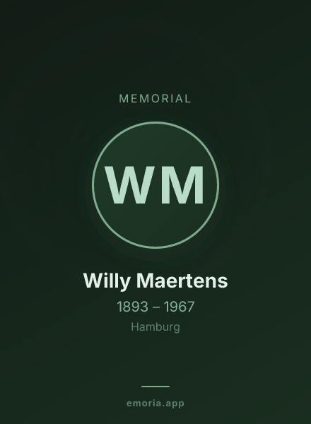 Memorial portrait of Willy Maertens