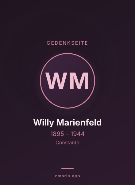 Gedenkportrait von Willy Marienfeld