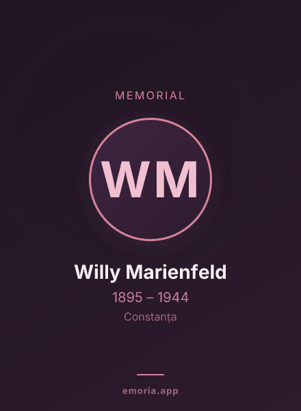 Memorial portrait of Willy Marienfeld