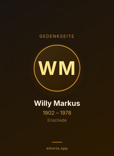 Gedenkportrait von Willy Markus