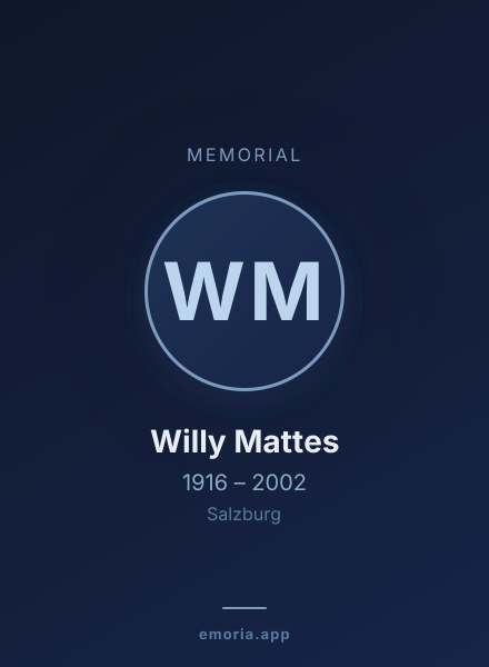Memorial portrait of Willy Mattes