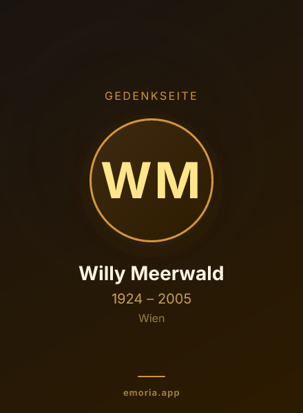 Gedenkportrait von Willy Meerwald