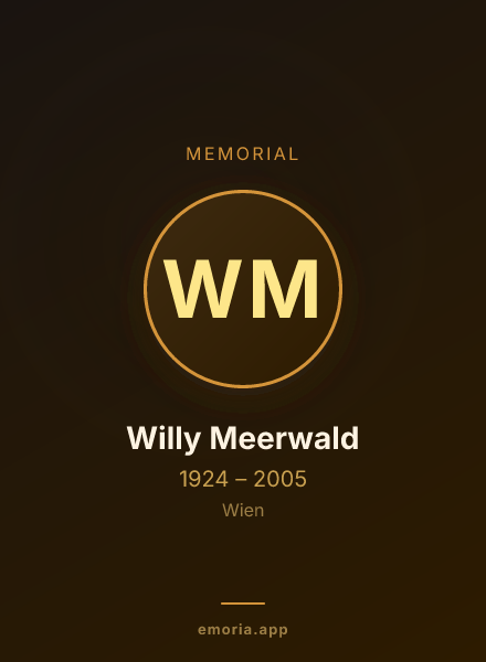 Memorial portrait of Willy Meerwald