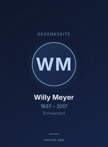 Gedenkportrait von Willy Meyer