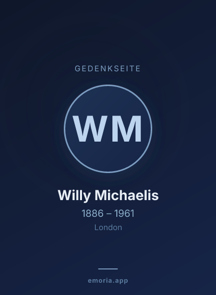 Gedenkportrait von Willy Michaelis