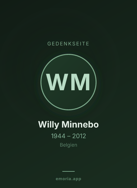 Gedenkportrait von Willy Minnebo