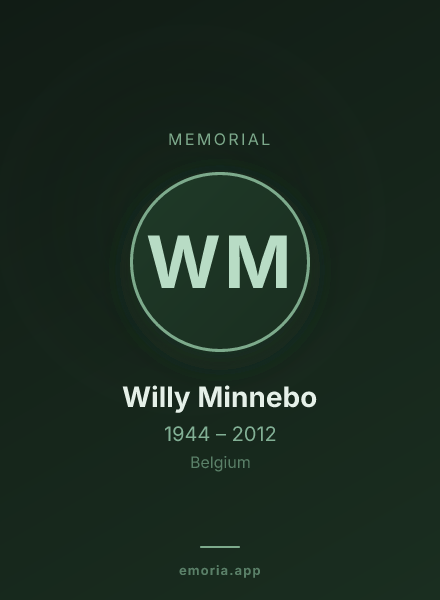 Memorial portrait of Willy Minnebo