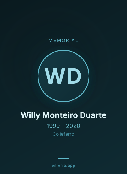 Memorial portrait of Willy Monteiro Duarte