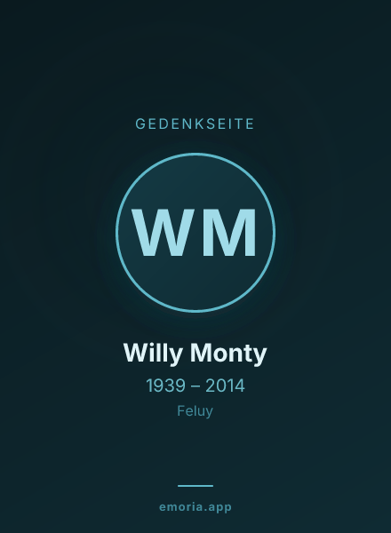 Gedenkportrait von Willy Monty