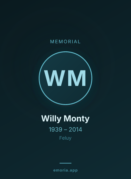 Memorial portrait of Willy Monty