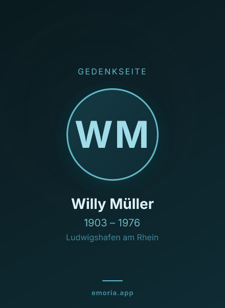 Gedenkportrait von Willy Müller