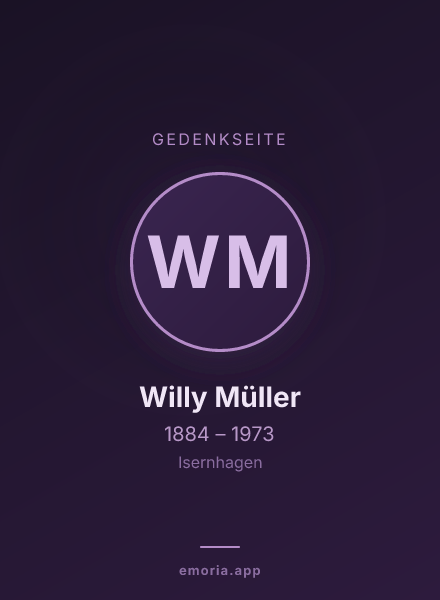 Gedenkportrait von Willy Müller