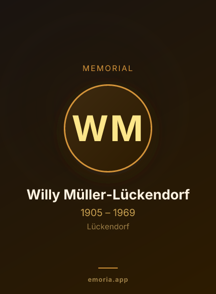 Memorial portrait of Willy Müller-Lückendorf