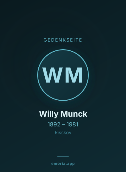 Gedenkportrait von Willy Munck