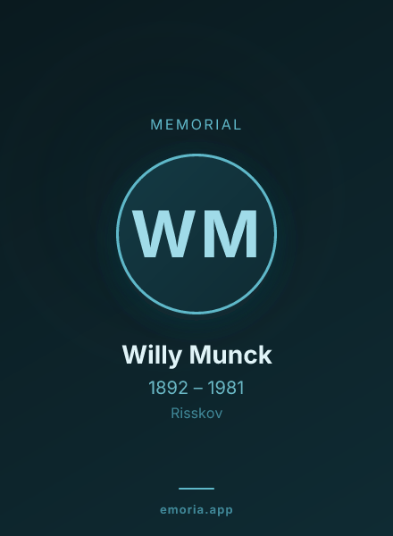 Memorial portrait of Willy Munck