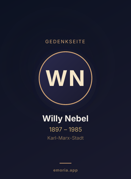Gedenkportrait von Willy Nebel