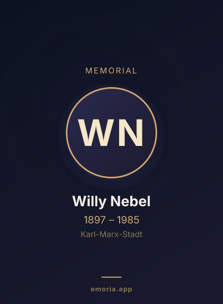 Memorial portrait of Willy Nebel