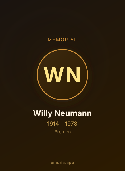 Memorial portrait of Willy Neumann