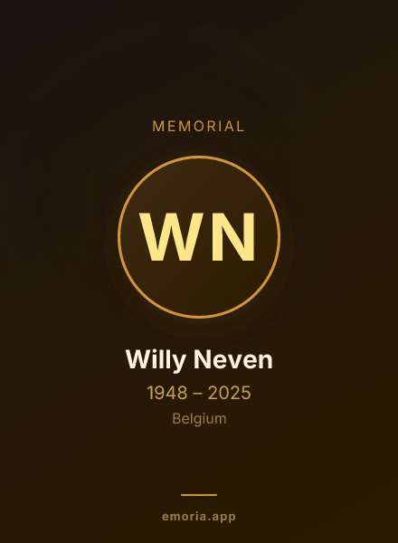 Memorial portrait of Willy Neven