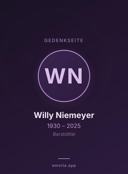 Gedenkportrait von Willy Niemeyer