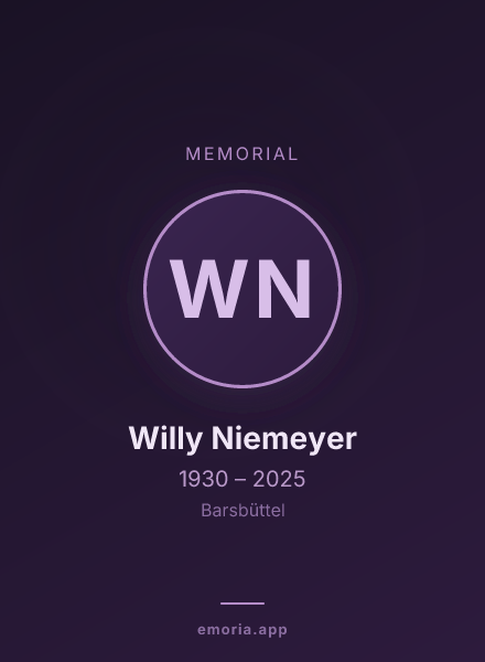 Memorial portrait of Willy Niemeyer