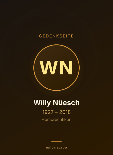 Gedenkportrait von Willy Nüesch