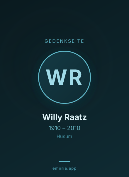 Gedenkportrait von Willy Raatz