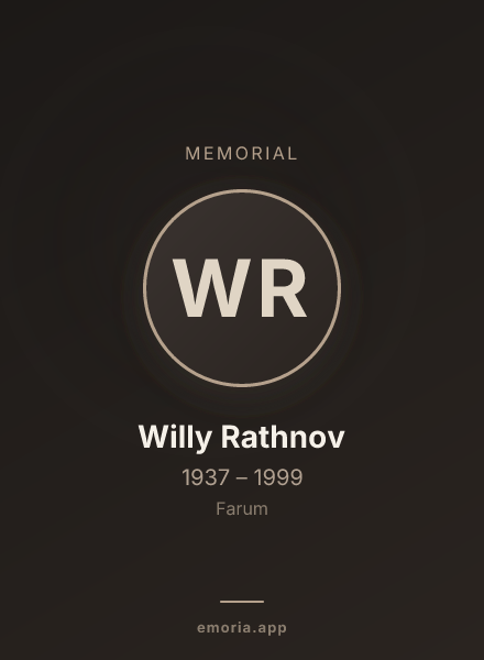 Memorial portrait of Willy Rathnov