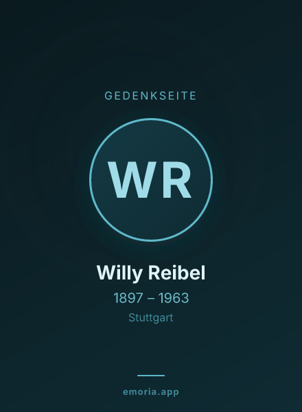Gedenkportrait von Willy Reibel