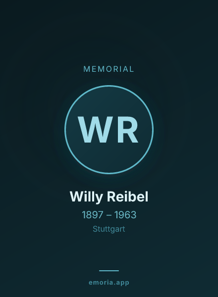 Memorial portrait of Willy Reibel