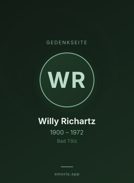 Gedenkportrait von Willy Richartz