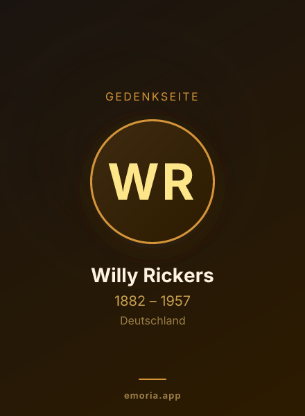 Gedenkportrait von Willy Rickers