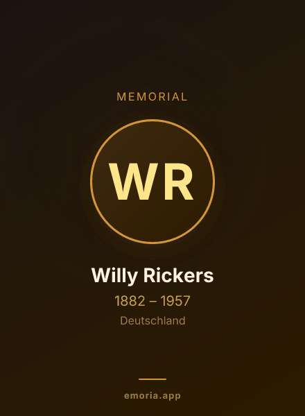 Memorial portrait of Willy Rickers