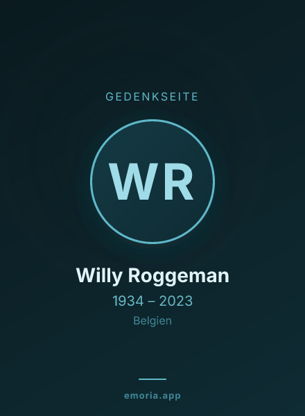 Gedenkportrait von Willy Roggeman