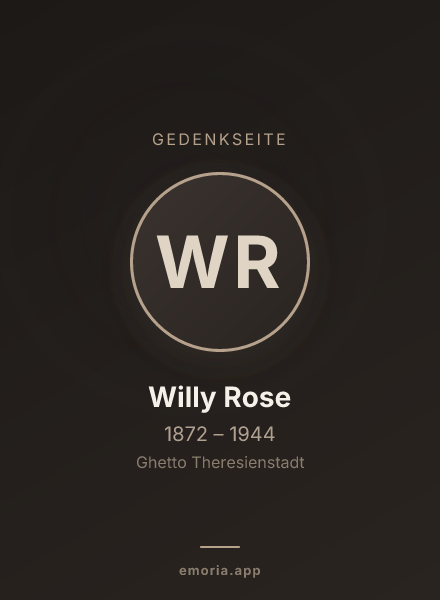 Gedenkportrait von Willy Rose