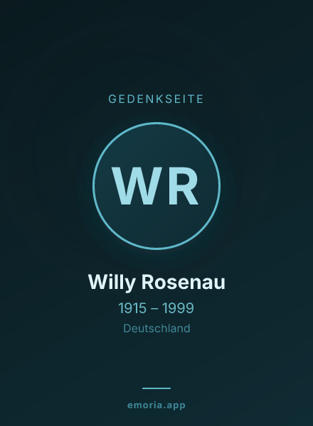 Gedenkportrait von Willy Rosenau