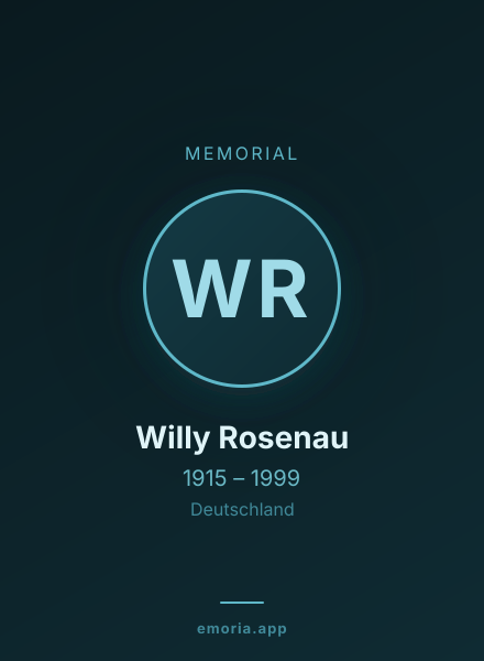 Memorial portrait of Willy Rosenau