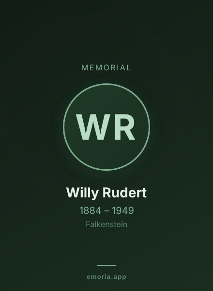 Memorial portrait of Willy Rudert