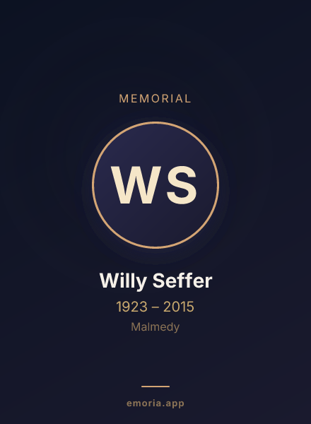 Memorial portrait of Willy Seffer