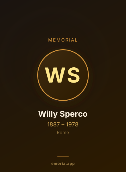 Memorial portrait of Willy Sperco