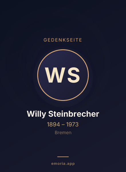 Gedenkportrait von Willy Steinbrecher