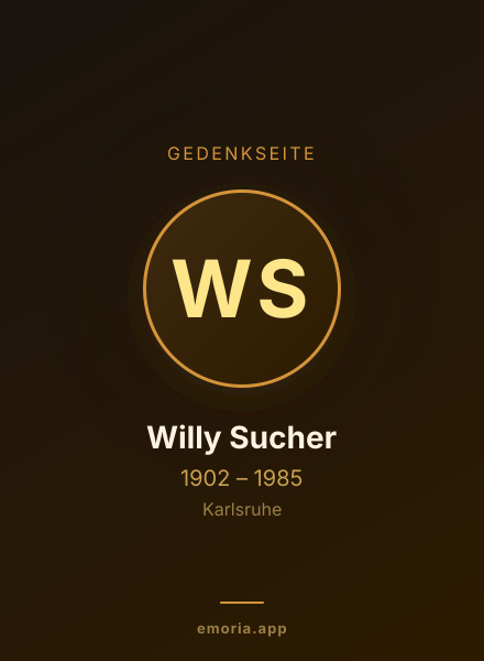 Gedenkportrait von Willy Sucher