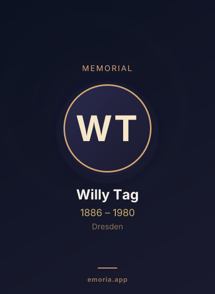 Memorial portrait of Willy Tag