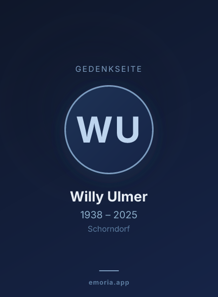 Gedenkportrait von Willy Ulmer